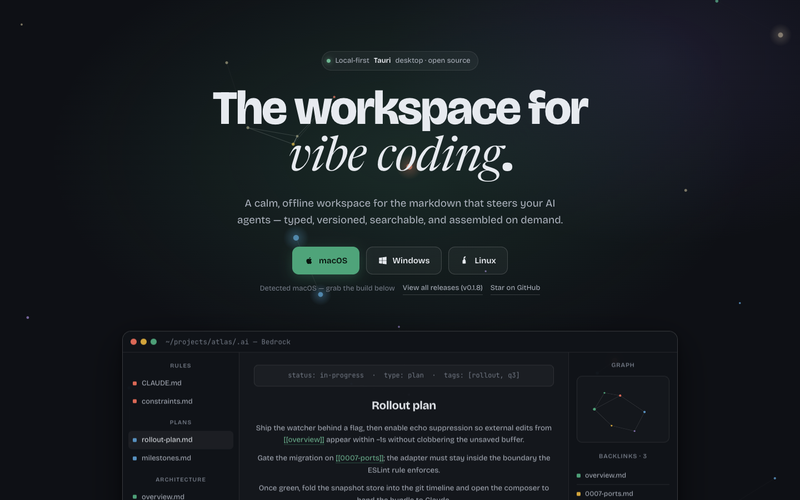 The workspace for vibe coding