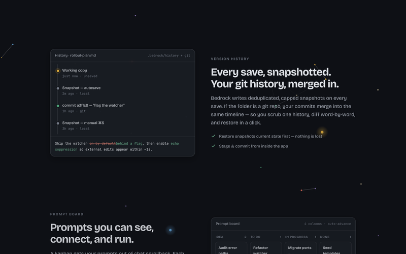 Version history & git integration